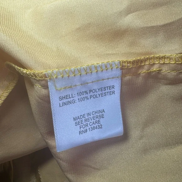 EUC ModCloth Gold Pink/White Floral Full Skirt Plus Size 1X 14/16 - Picture 6 of 7